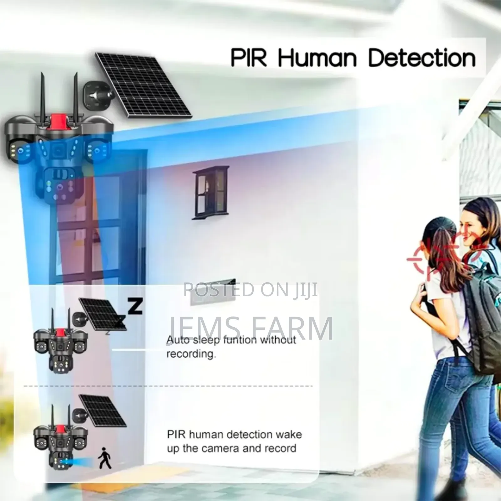 12mp Triple Len Outdoor Solar Wifi/Sim Card 4g Night Vision
