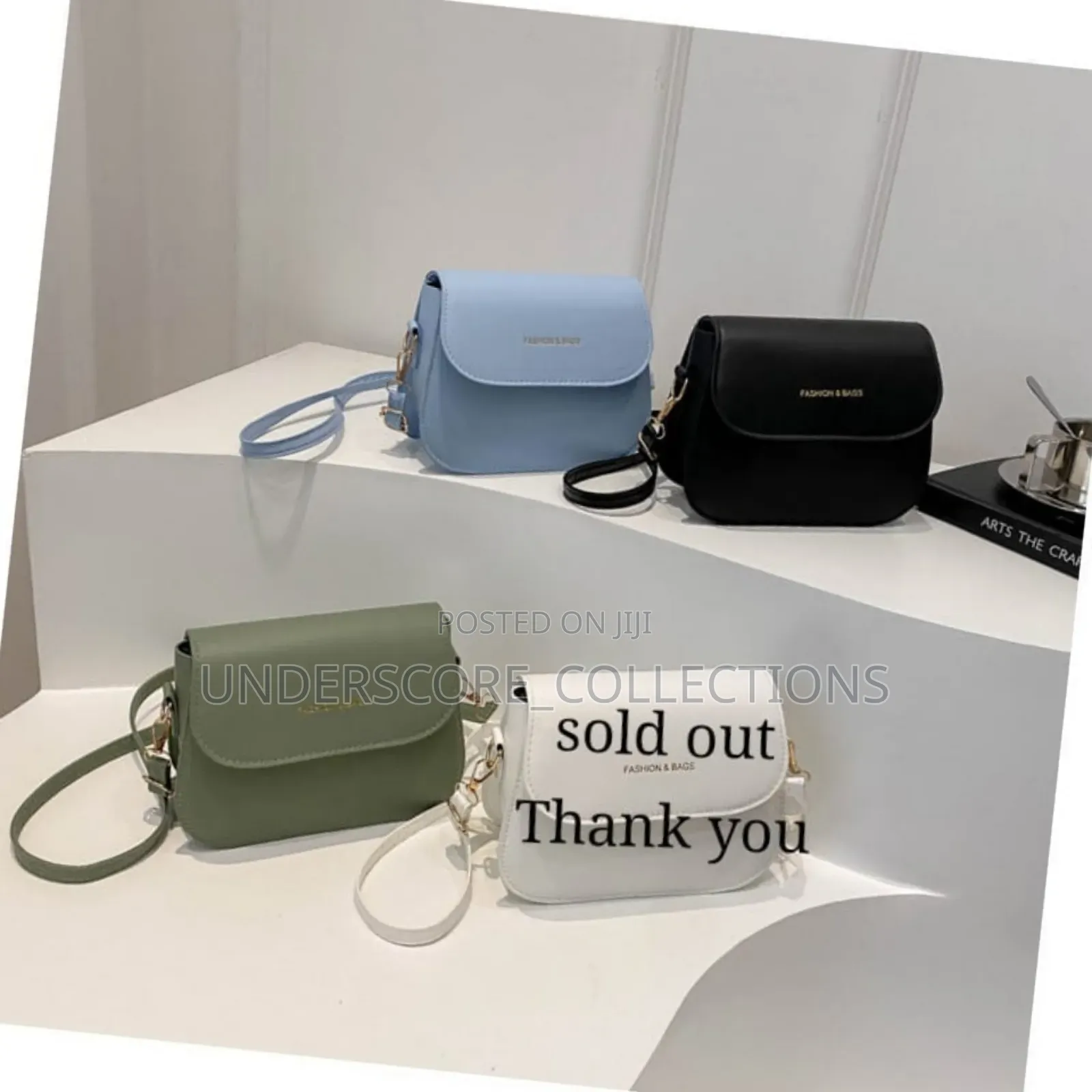 *Wide Shoulder Strap Square Crossbody Sling Bag