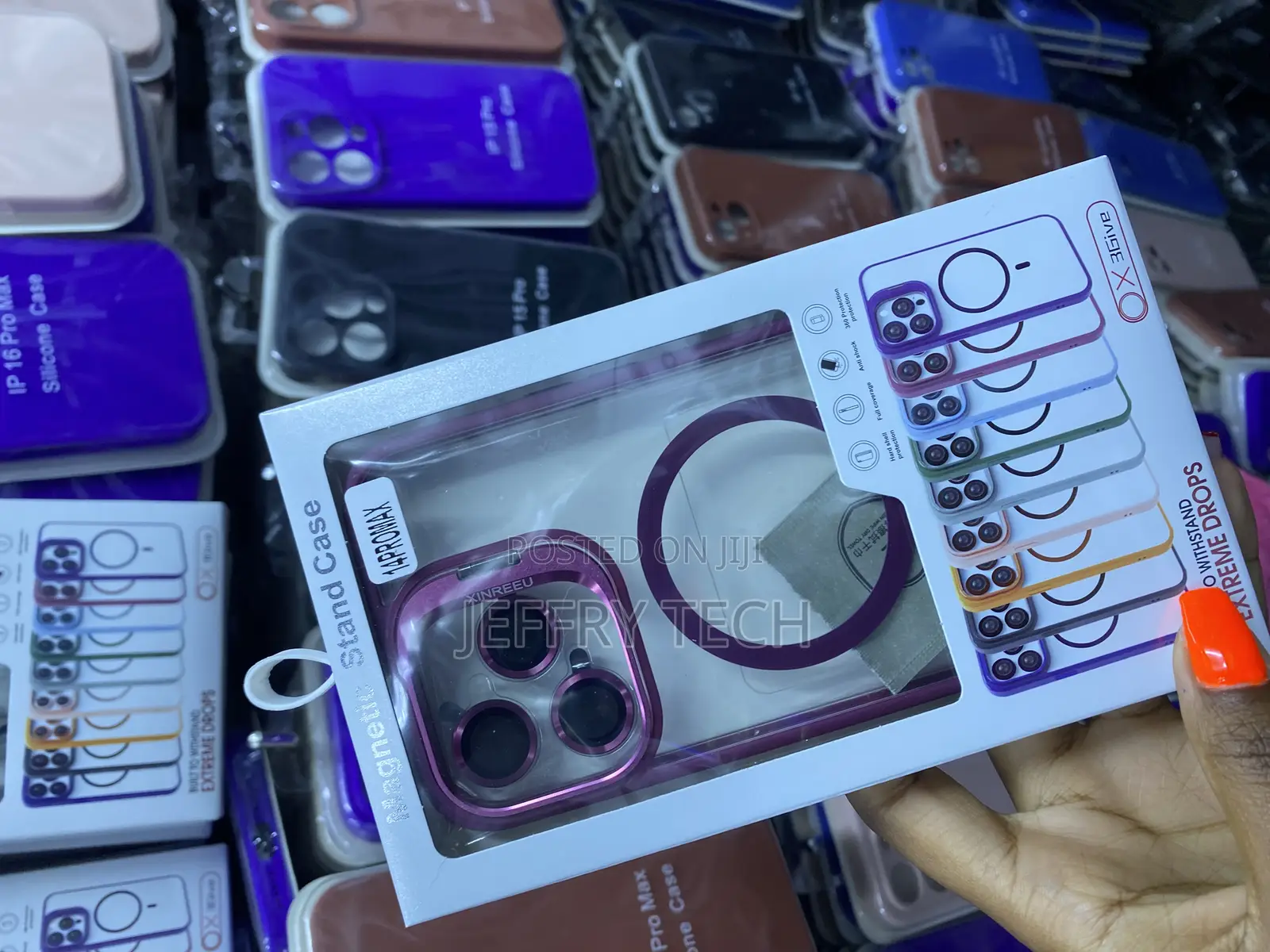 Micall Magnetic Case for iPhone 14 Pro With Stand and Lens