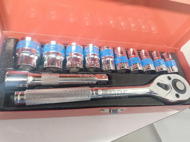 Chrome Vanadium 12 Pieces 1/2" Dr. Socket Wrench Set - thumbnail 2