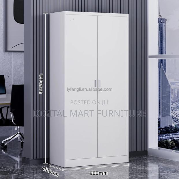 Office Cabinet: Dual Door Office Cabinet in White
