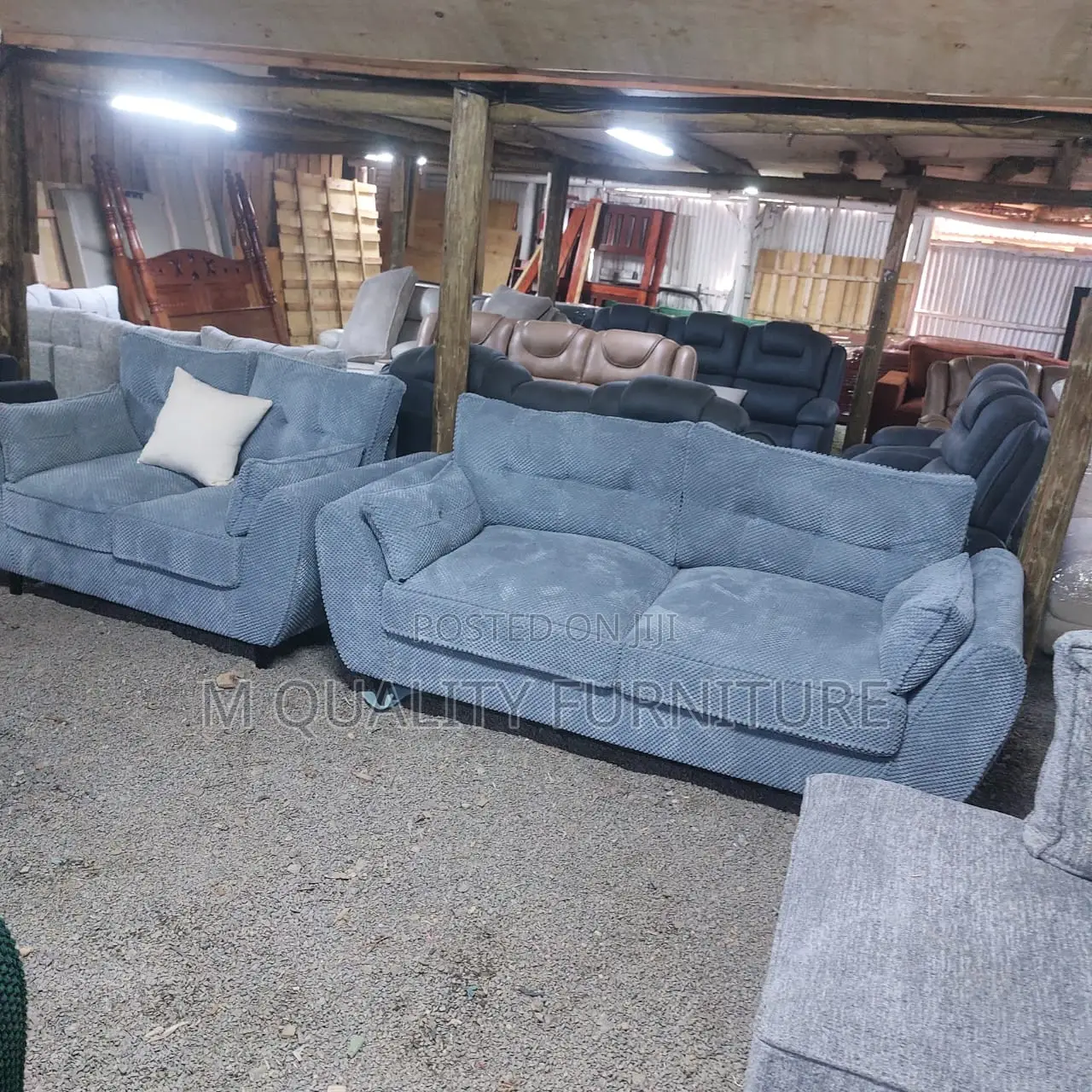 Soft Light Blue Premium Upholstery Sofa