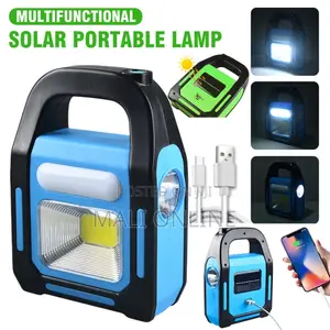 3-in-1 Solar Usb Rechargeable Cob Led Camping Kit.