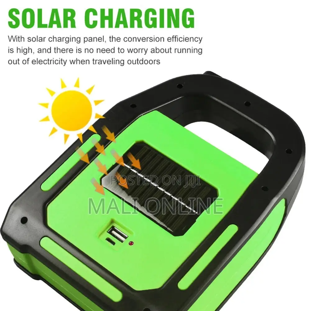 3-in-1 Solar Usb Rechargeable Cob Led Camping Kit.