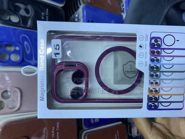 NSHN iPhone 15 Magsafe Case With Camera Stand and Ring Lens - main view