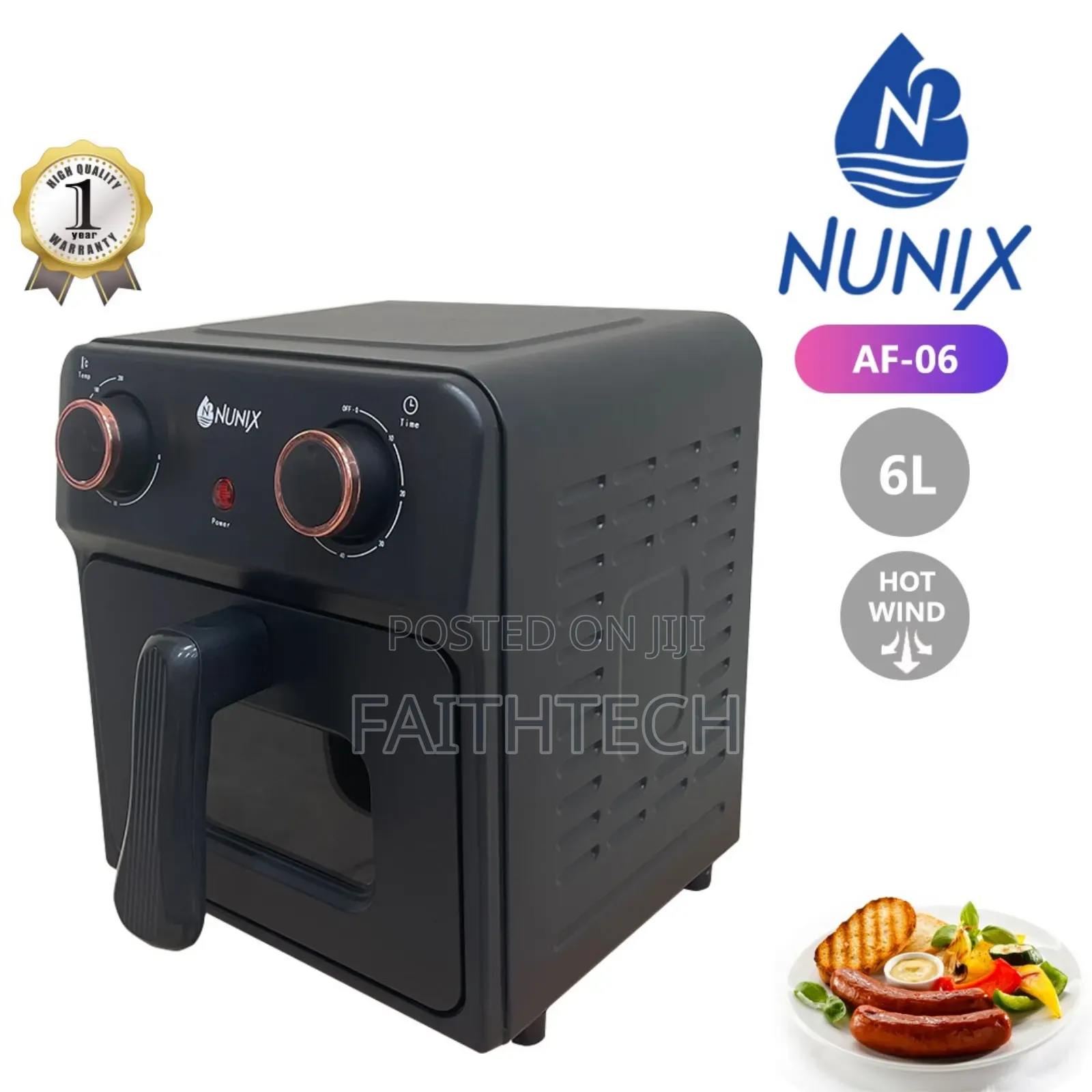 6 Litres Nunix Airfryer