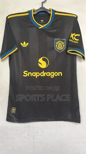 New Manchester United Black 3rd Kit Player Jersey