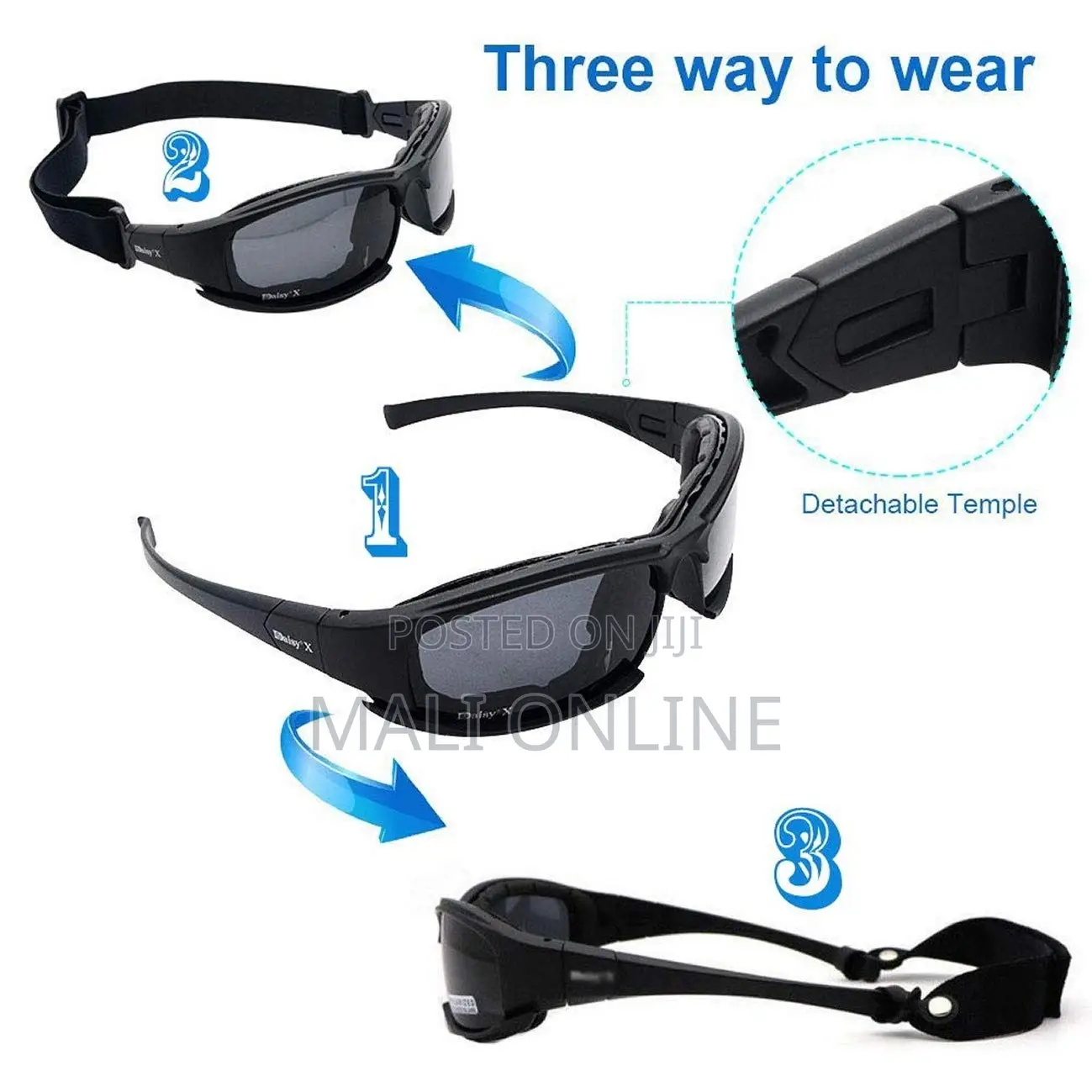 Polarized Daisy X7 Tactical Sunglasses With 4 Lenses