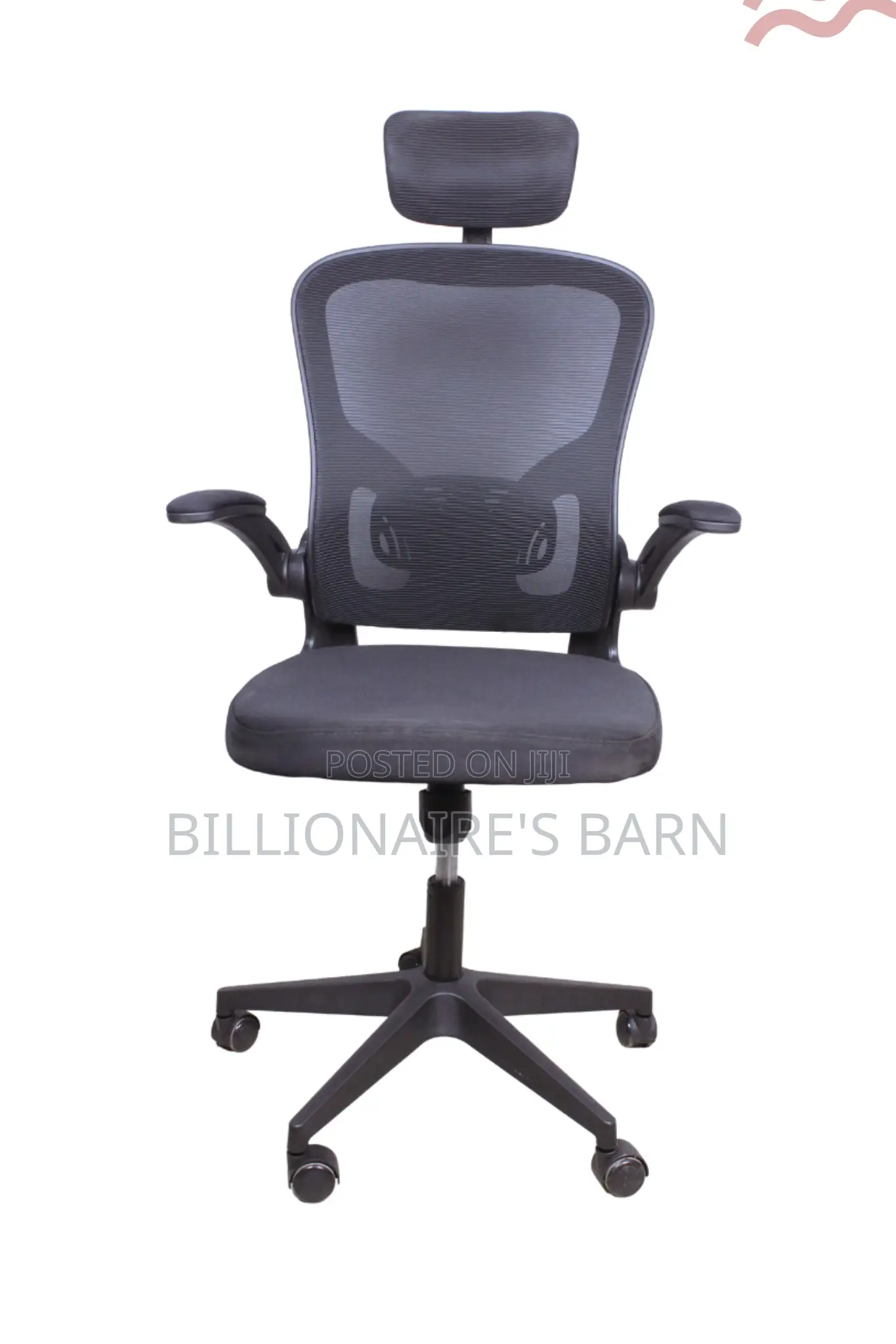 Office Seat, Mesh Back Office Chair With Headrest
