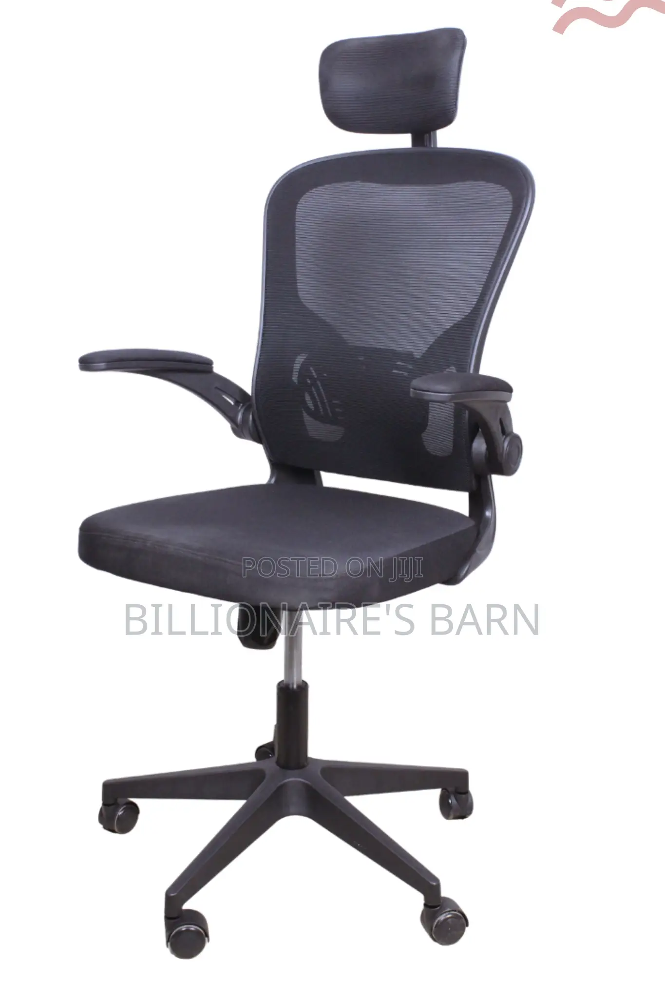 Office Seat, Mesh Back Office Chair With Headrest