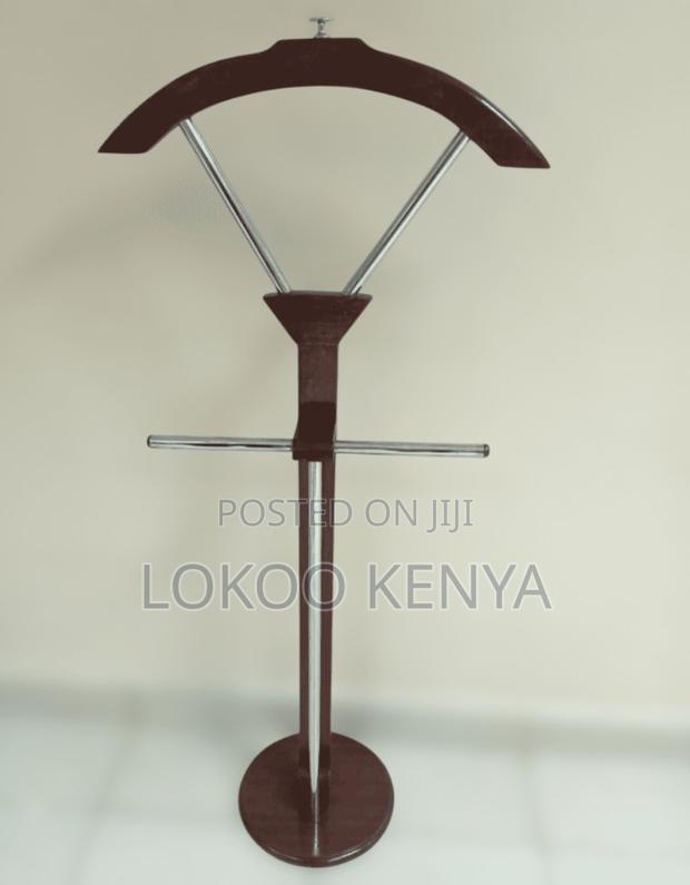 Office Hanger :Office Brown Clothes Hanger Stand - thumbnail 2