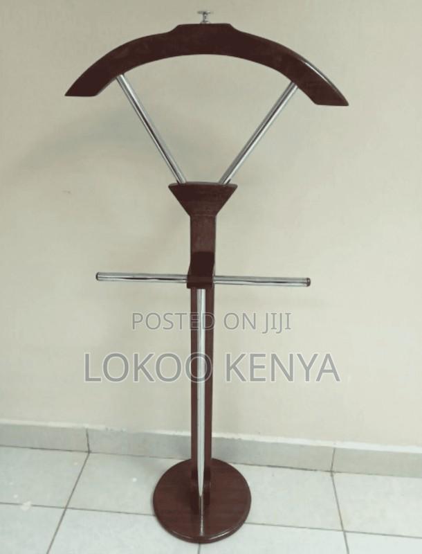 Office Hanger :Office Brown Clothes Hanger Stand - thumbnail 5