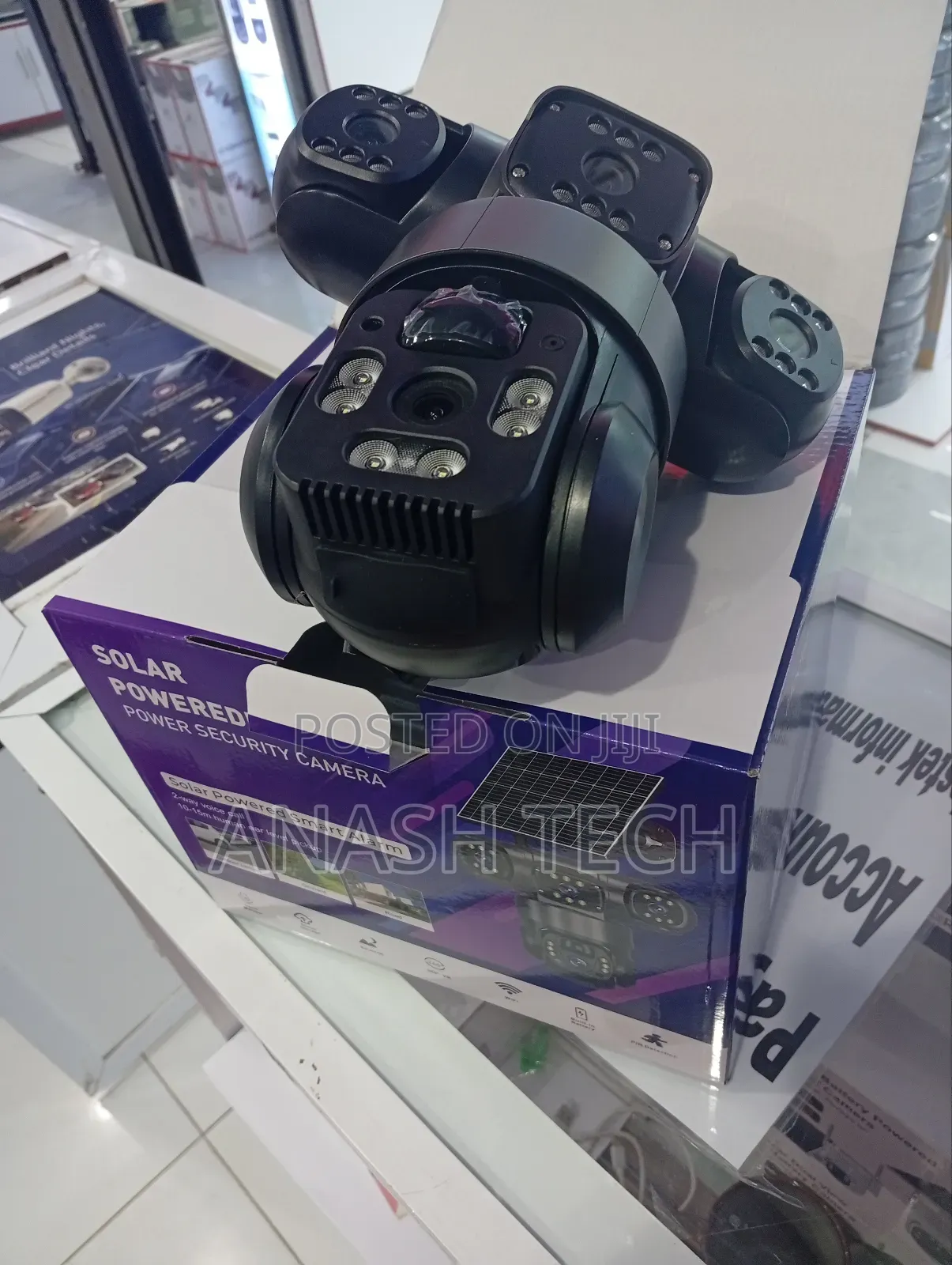 Smart 4g Simcard Solar Powered PTZ CCTV Tripple Lenscamera.