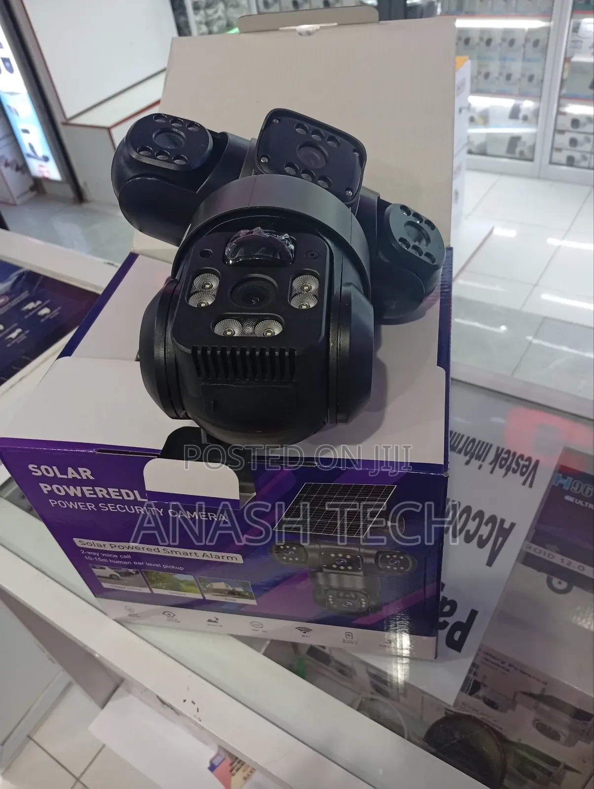 4g Simcard Solar Tripple Lens Powered PTZ CCTV Camera.