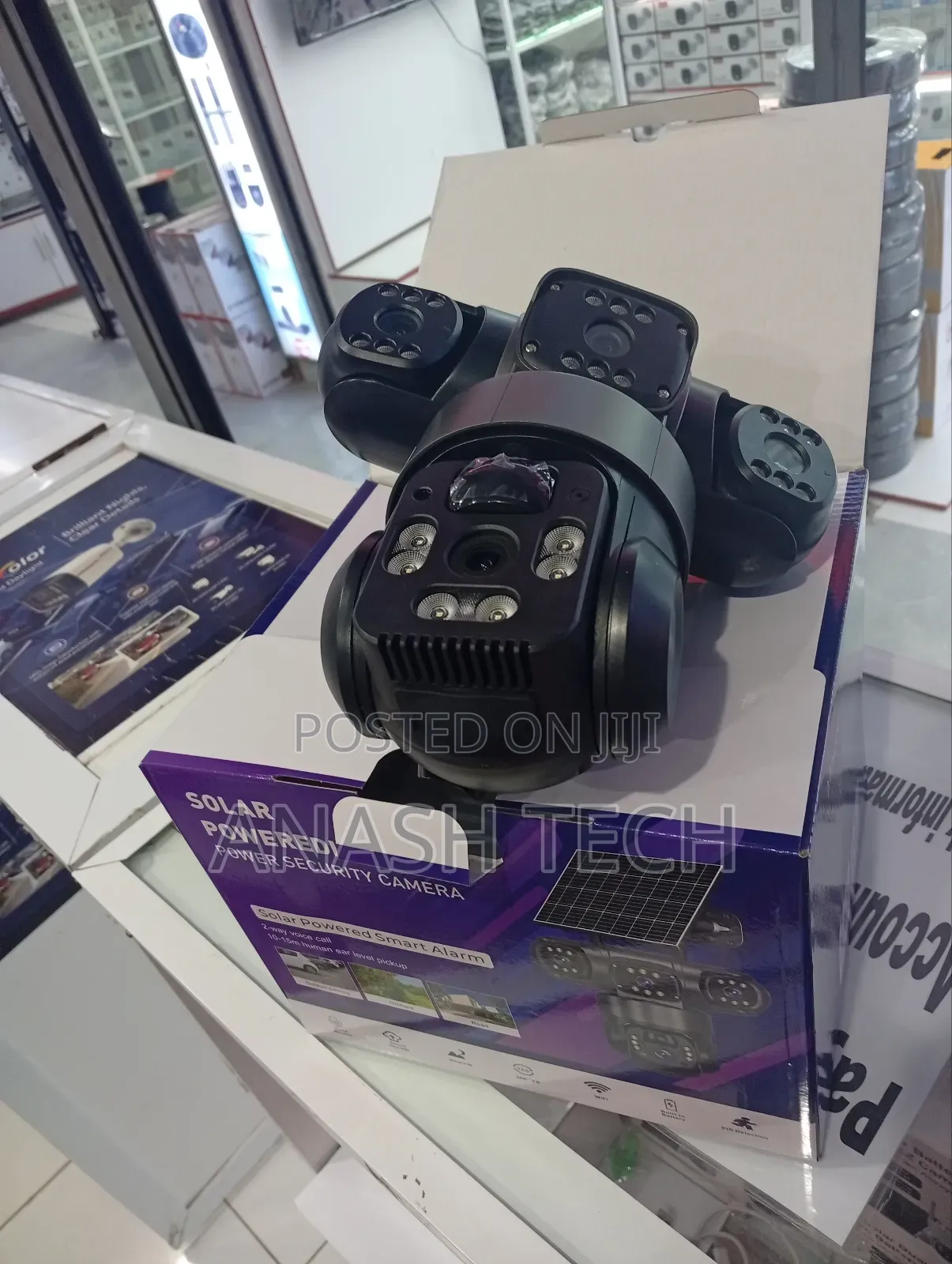 4g Solar Camera With Three Lens Solar Outdoor Camera