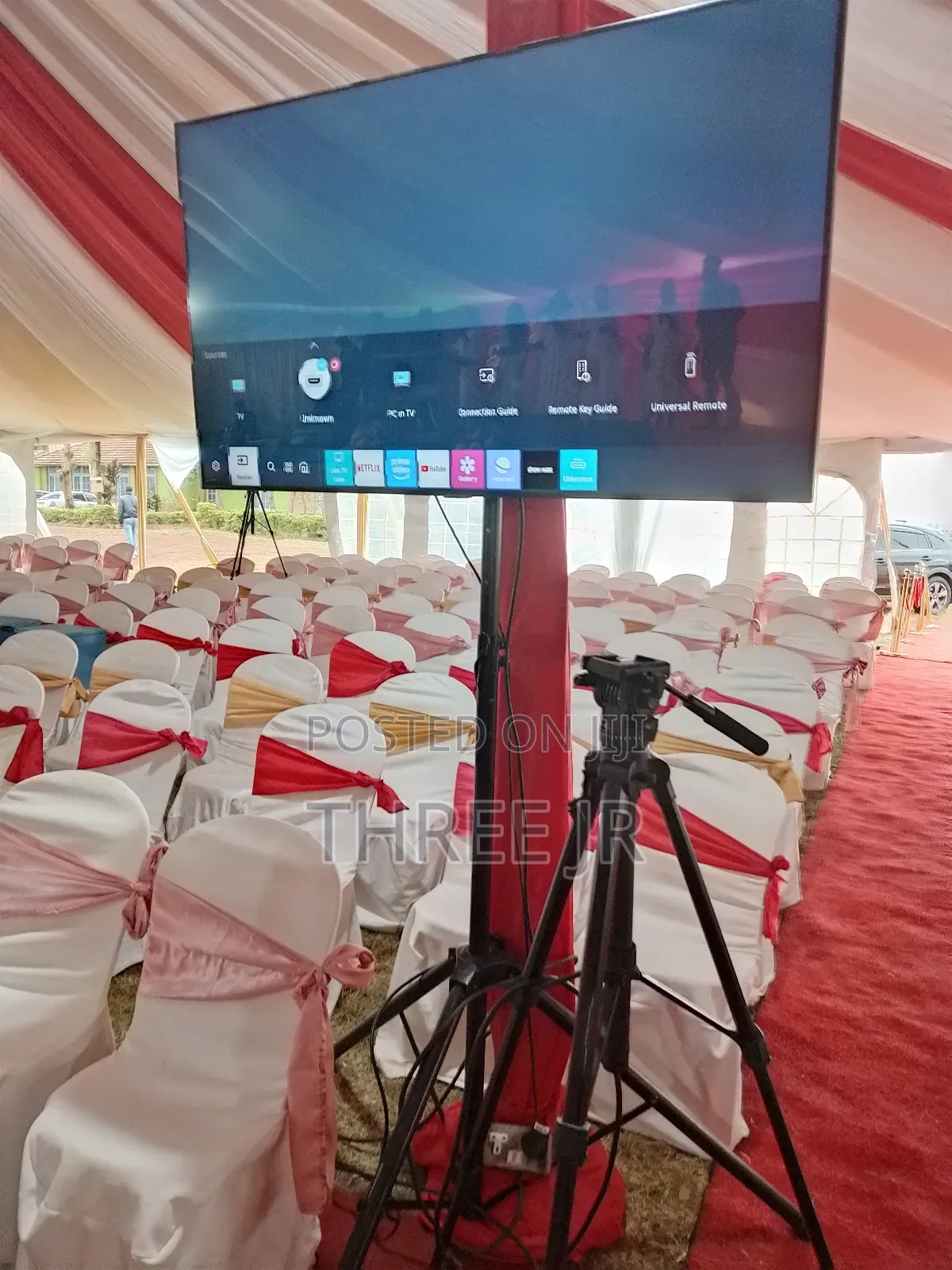 Below Is 55inch Tv Screen Hire for a Church Function