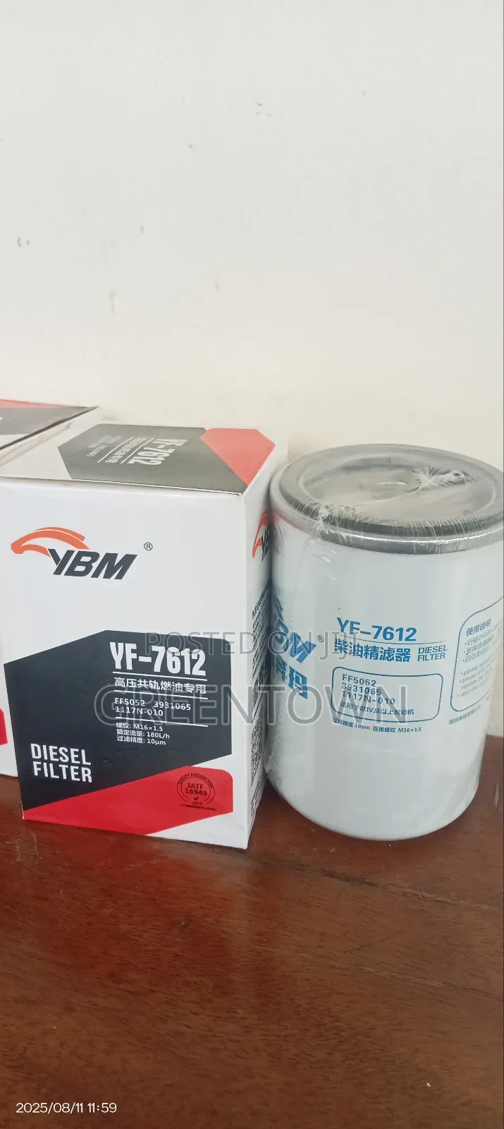 Diesel Fuel Filter Part No Yf7612,Ff5052,393065,1117n-010