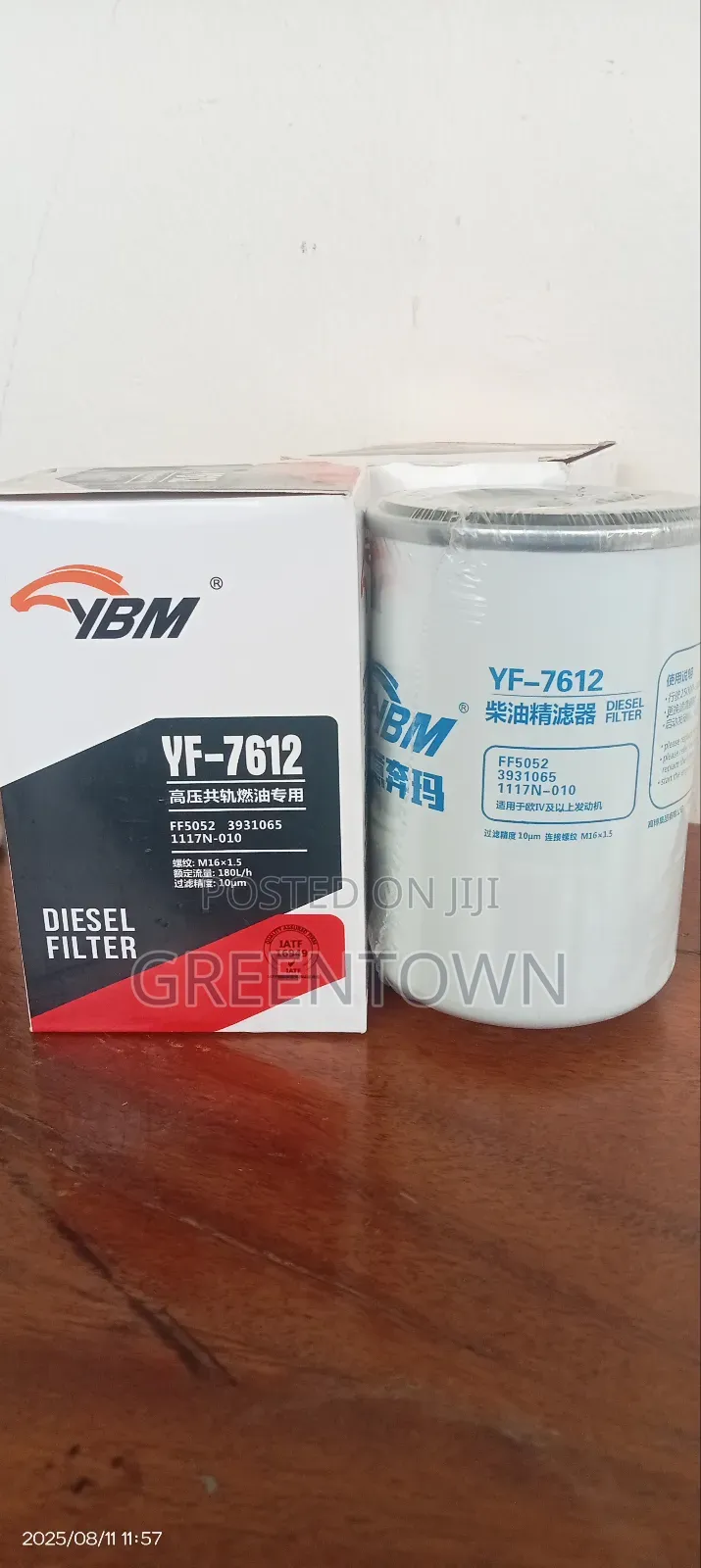 Diesel Fuel Filter Part No Yf7612,Ff5052,393065,1117n-010