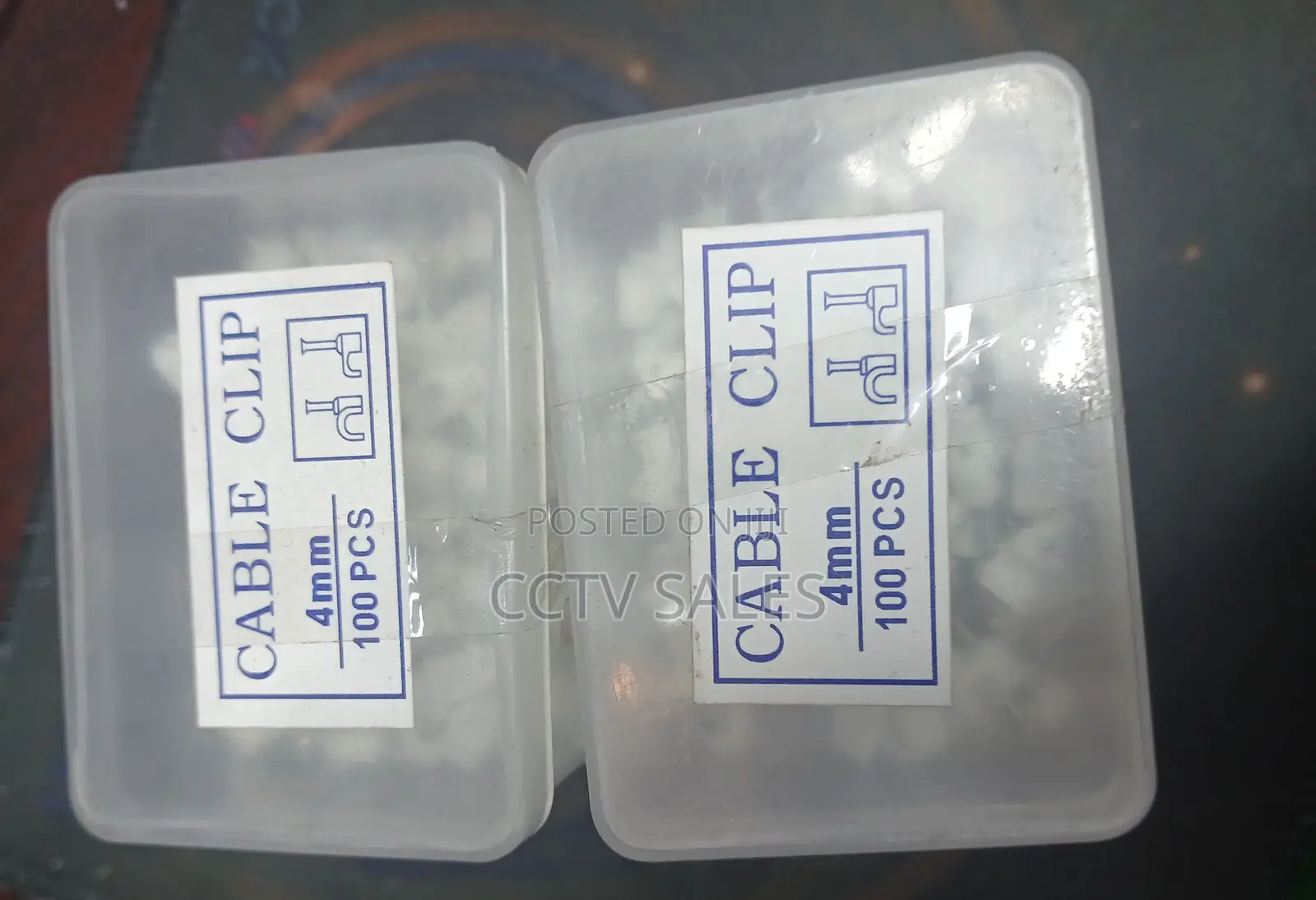 100 PCS 4mm White Cable Clip