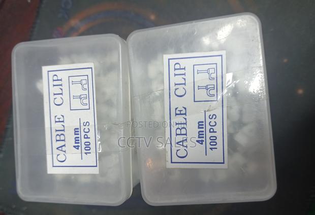 100 PCS 4mm White Cable Clip