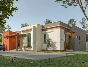 Hidden Roof, Flat Roof, Floor Plan, Rendering 3d