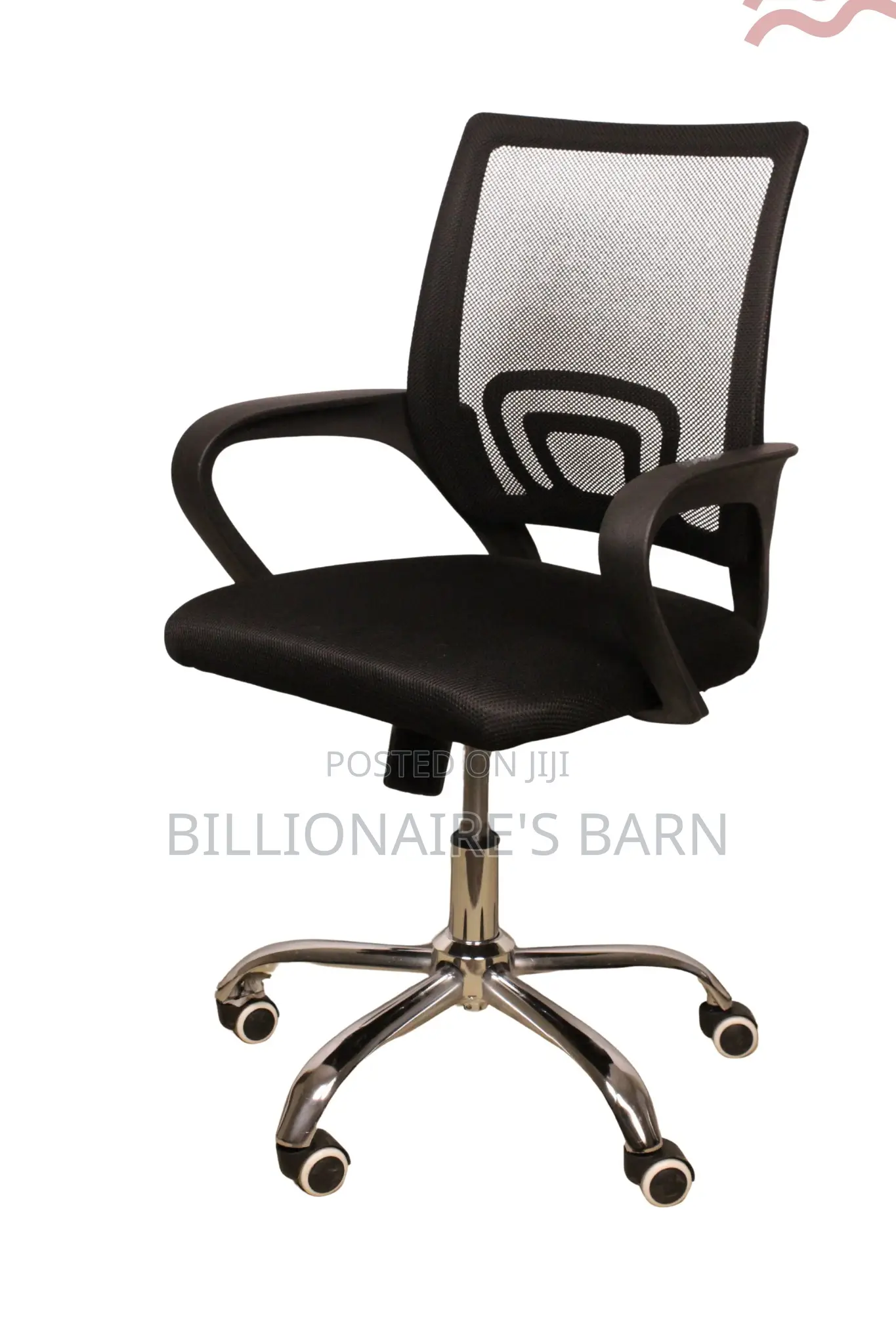 Office Chair With Fabric Seat With Lumbar Support