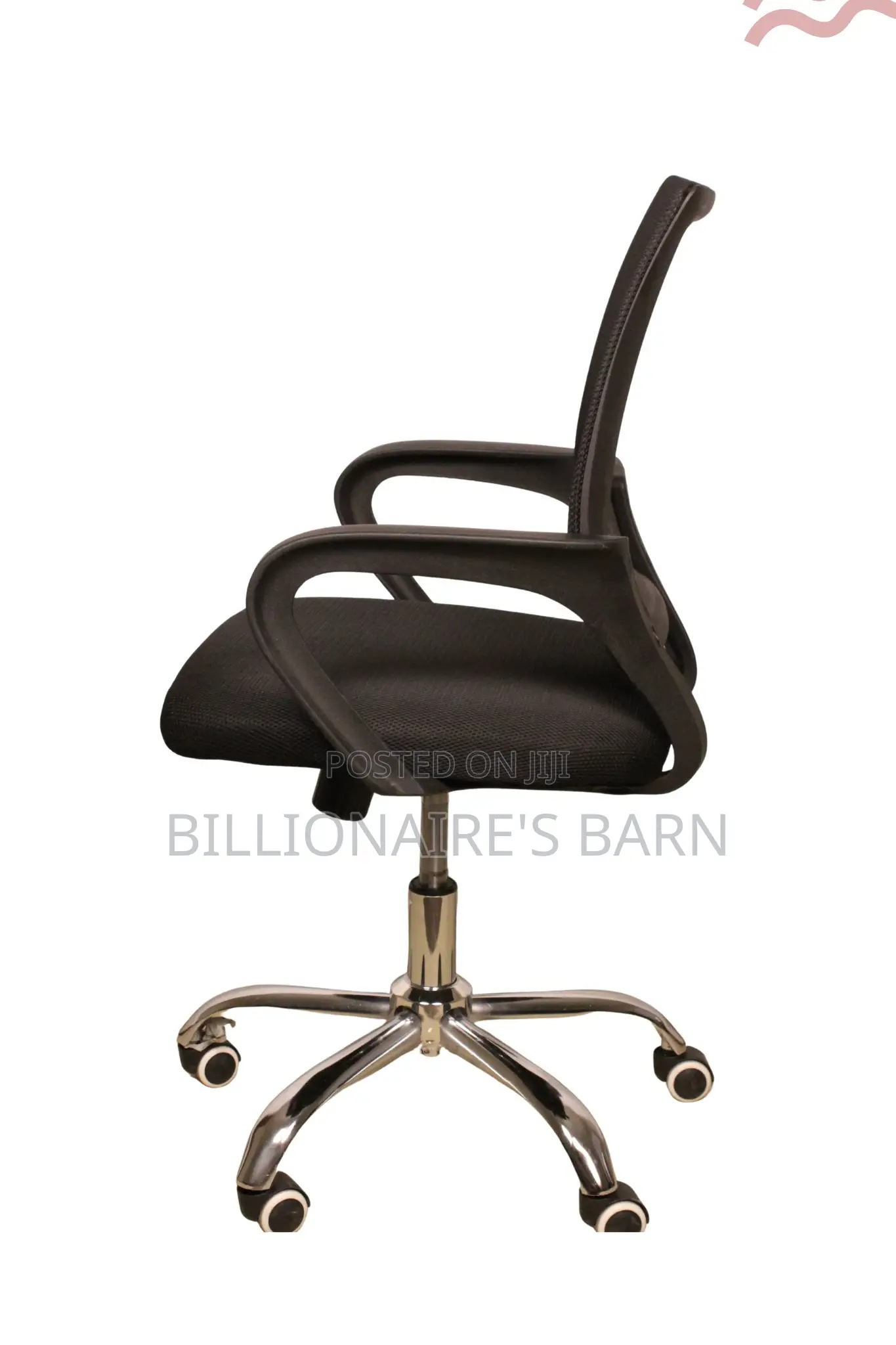 Office Chair With Fabric Seat With Lumbar Support