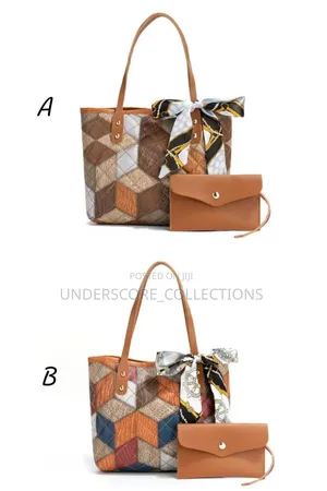 Multicolored Diamond Grid Printed Handbag