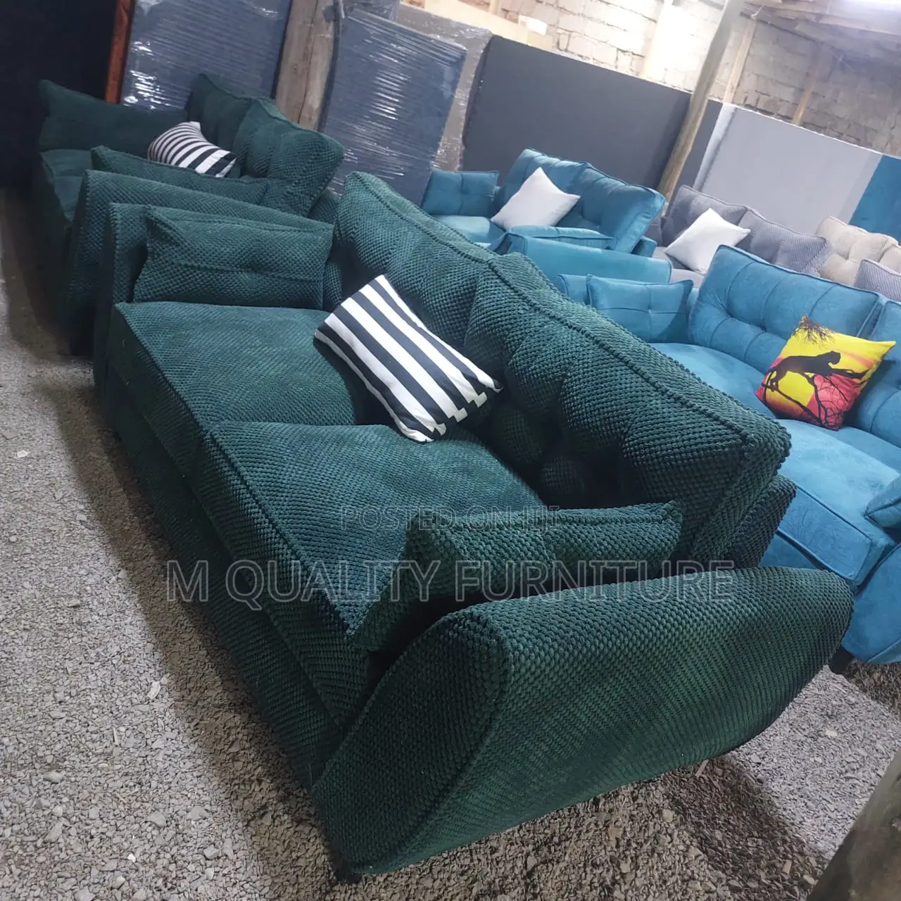 Luxurious Jungle Green Upholstery