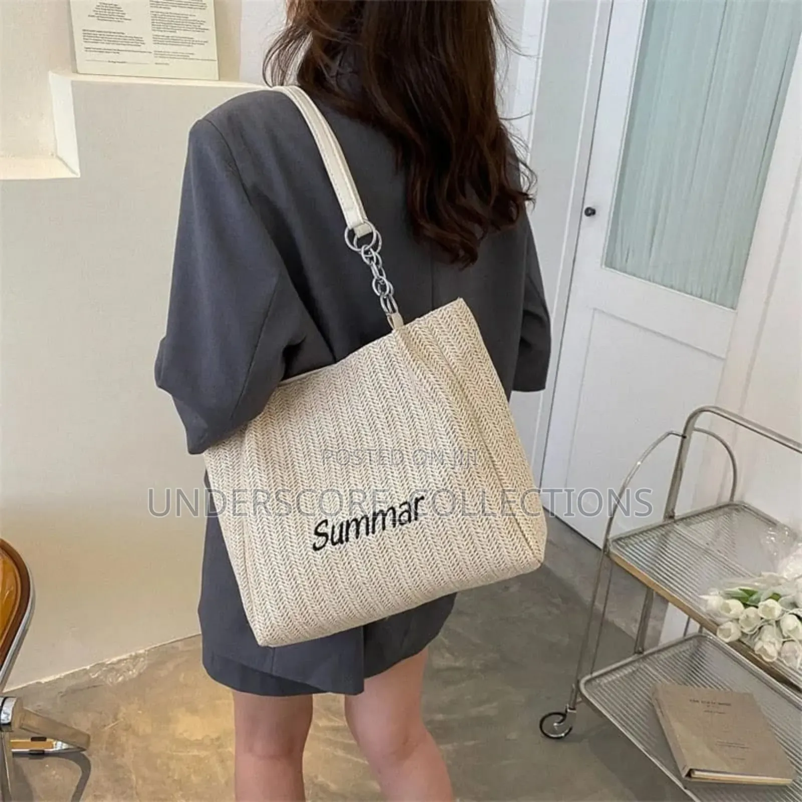 *Retro Straw Woven Summer Tote Bag