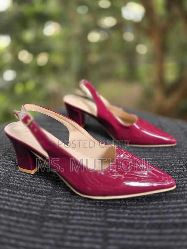 Glossy Chunky Sling Back Sizes: 37,38,39,40,41,42 - thumbnail 4