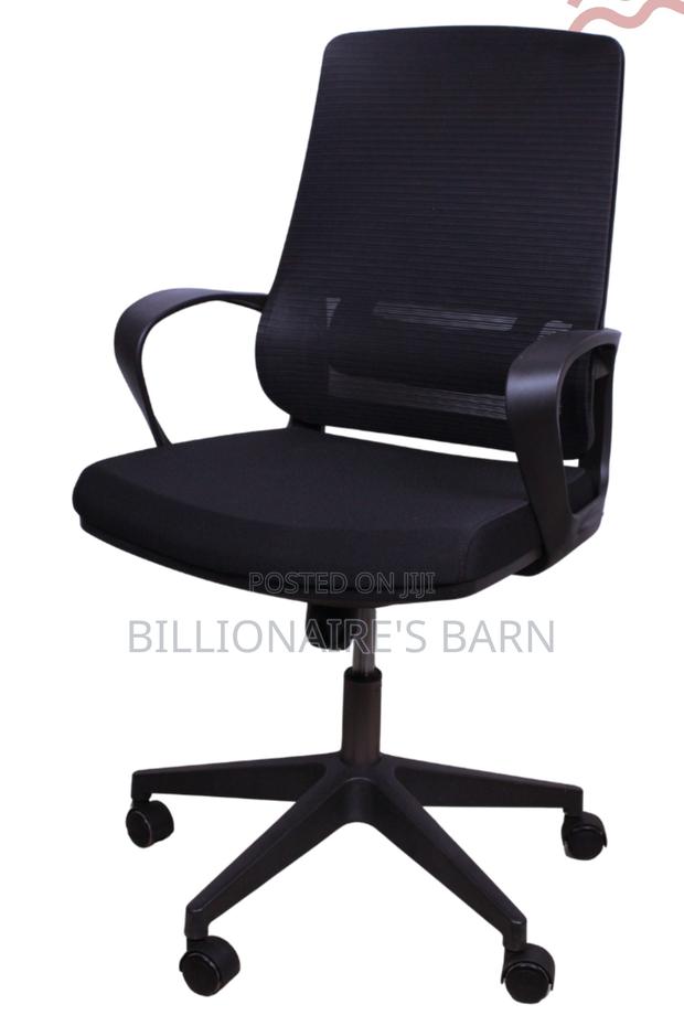 Office Seat; Black Executive Ergonomic Mesh Office Chair - thumbnail 2