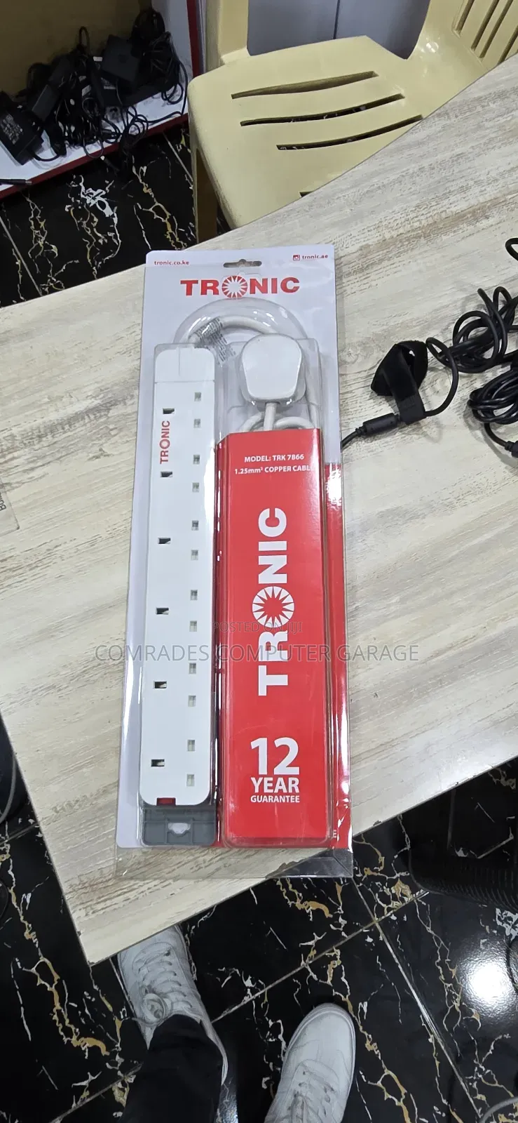 6 Way Power Extension Cable 2 Meters Cable