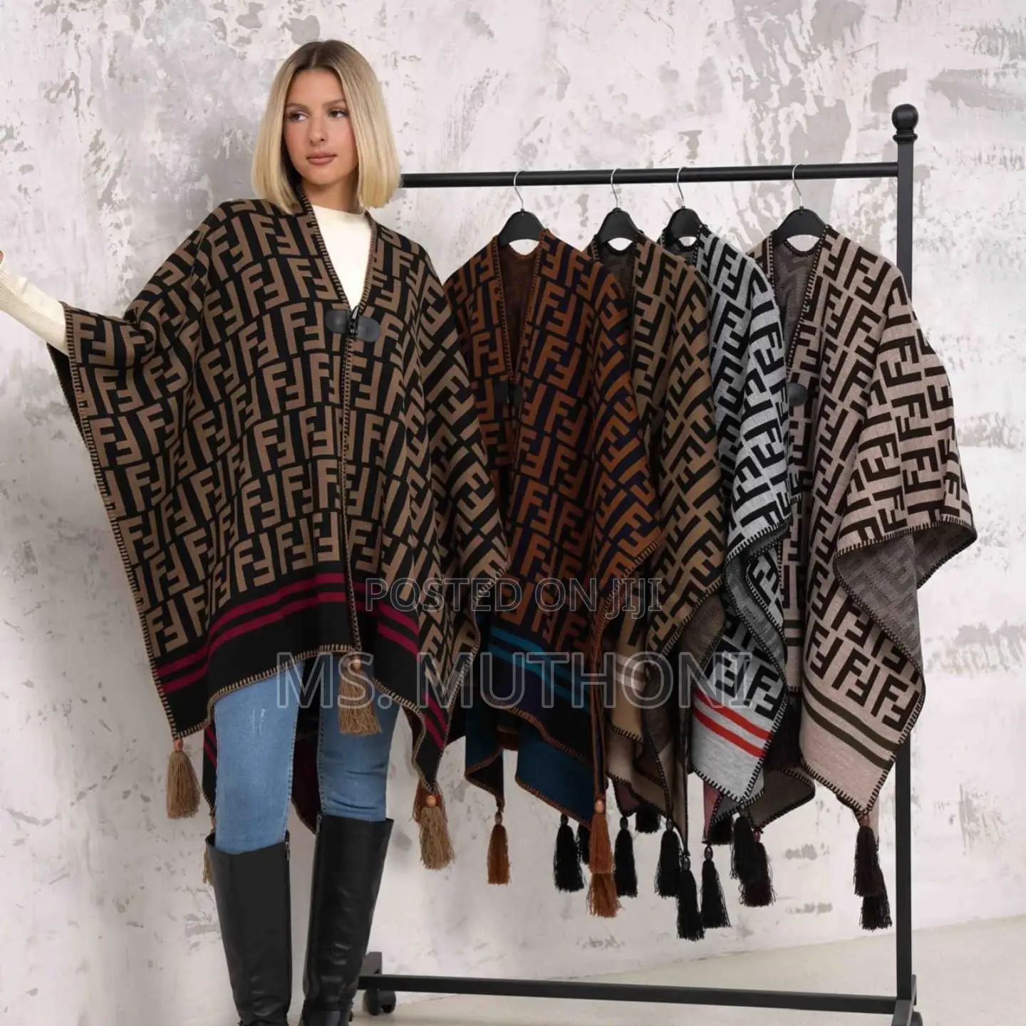 Warm Fashion Fendi Ponchos / Coverups