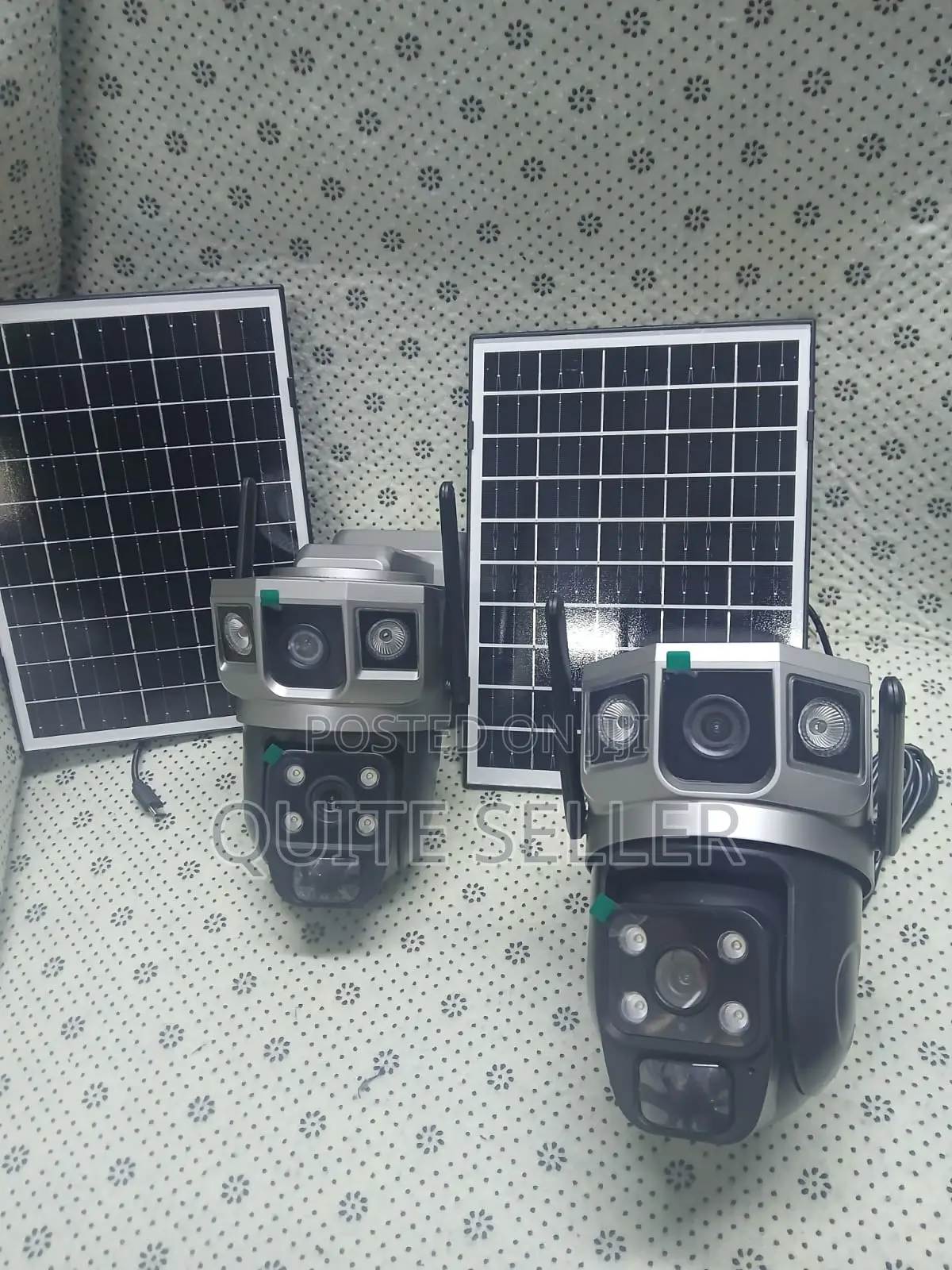 V380 Wifi Dual Lens Solar CCTV Camera Outdoor
