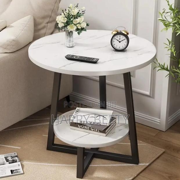 Modern Double Layer Round Side Table