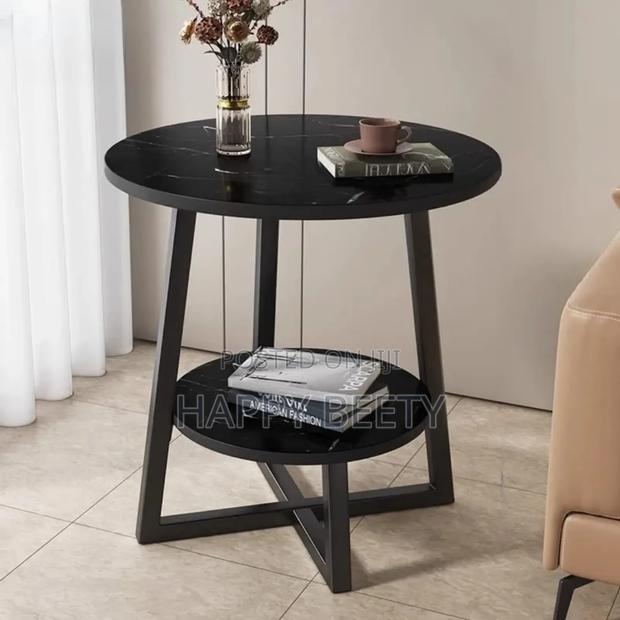 Modern Double Layer Round Side Table - thumbnail 2