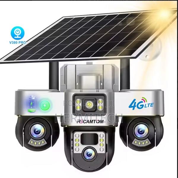 Newest 3 Lenses Solar Camera Outdoor Night Vision