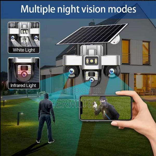 Newest 3 Lenses Solar Camera Outdoor Night Vision - thumbnail 2