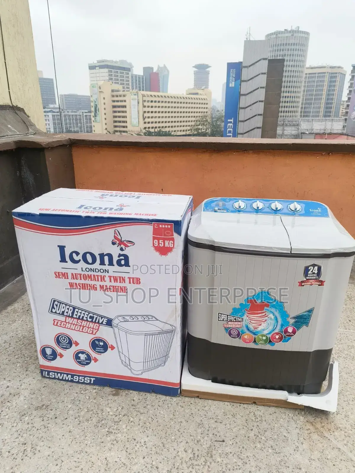 Washing Machinw!!9.5kgs Icona Twin Tub Washing Machine