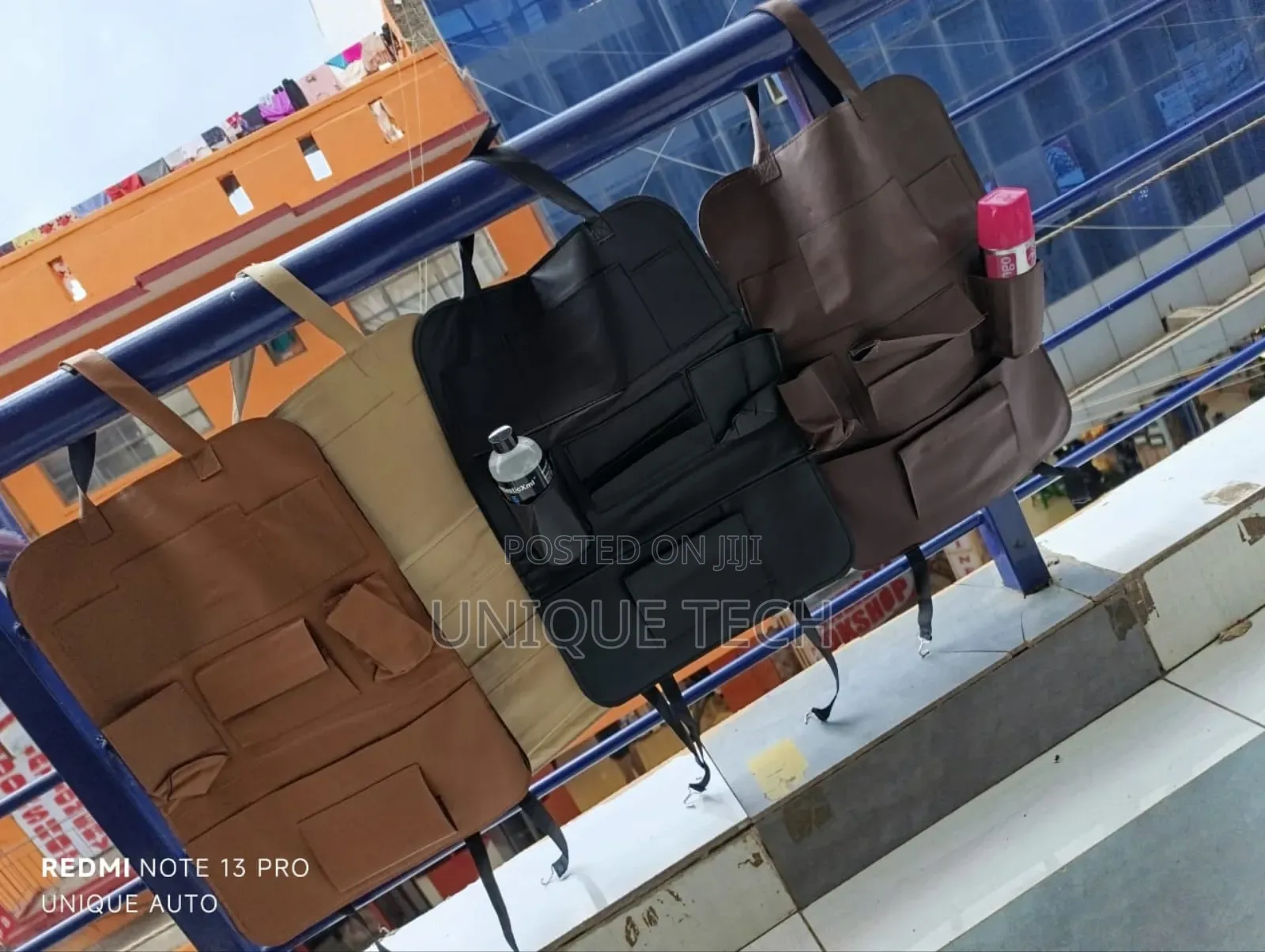 Buy Online Leather Car Backseat Organizer Universal Fit