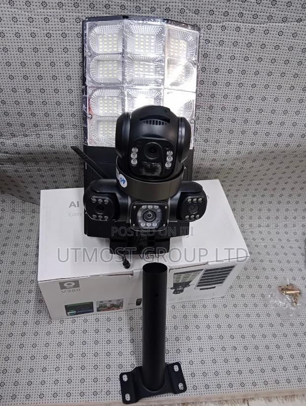 New V380 4mp Solar Camera Solar Power CCTV Street Light