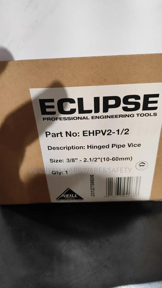Hinged Pipe Vice 10-60mm Eclipse Brand - thumbnail 3