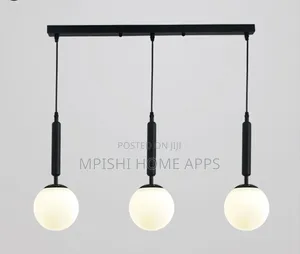 3 in 1 Globe Pendant Light - Black