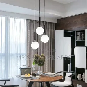 3 in 1 Globe Pendant Light - Black