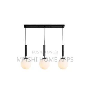 3 in 1 Globe Pendant Light - Black