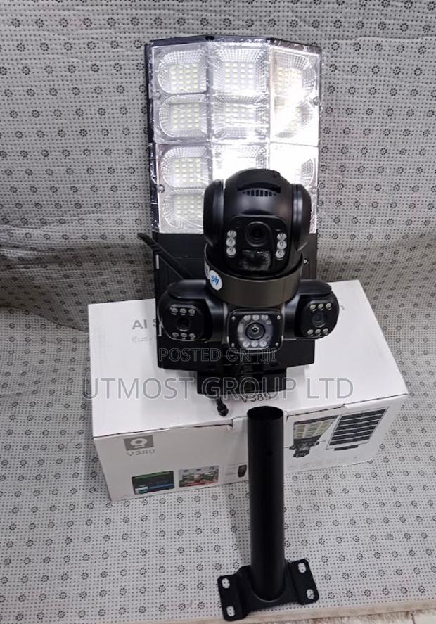 6mp Three Lens Security Camera Solar Powered 4g Night Vision - main view