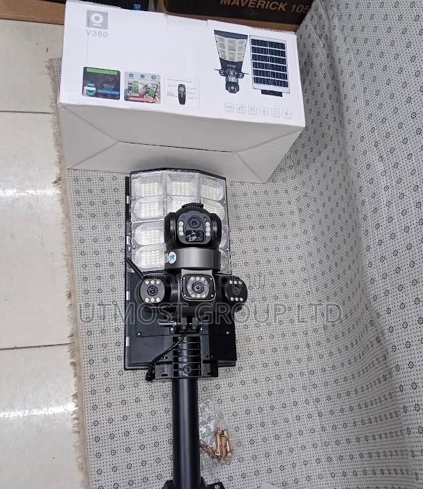4g Solar CCTV Street Light – Dual Lens Hd Camera With 300w