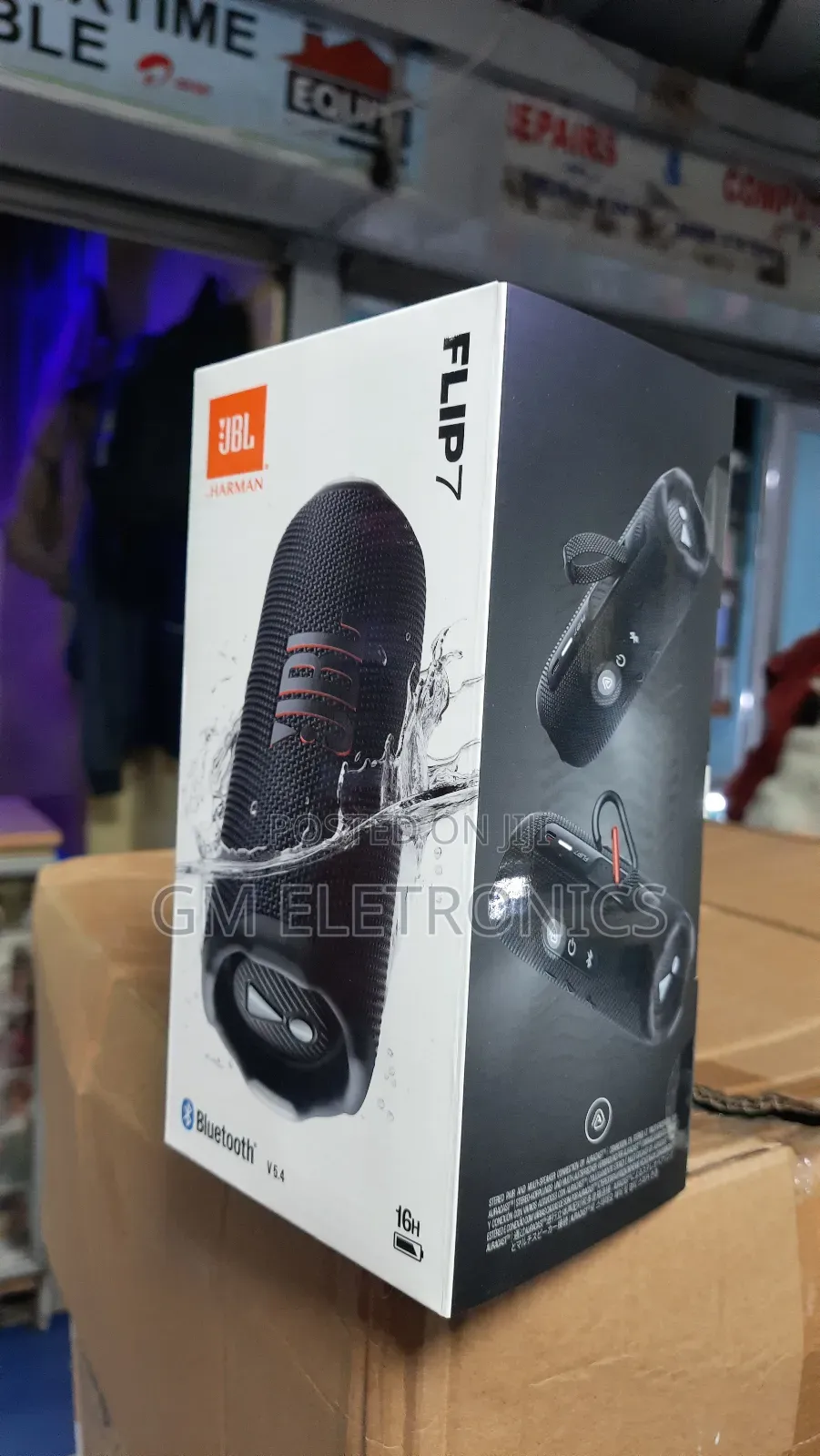 Original Jbl Harman Flip 7 Bluetooth Speaker- Black.