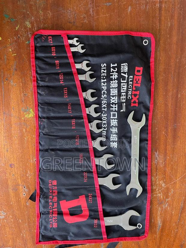 Chromevanadium Double Open End Spanner Set 12pc From 6-32mm - main view